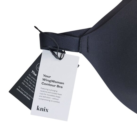 Knix Wingwoman Contour Bra Black 7++ Wireless Adj Seamless Wirefree T Shirt NWT - Picture 9 of 10